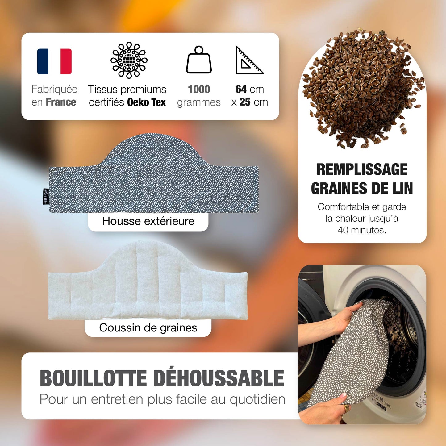 La Bouillotte Cervicale Anthracite